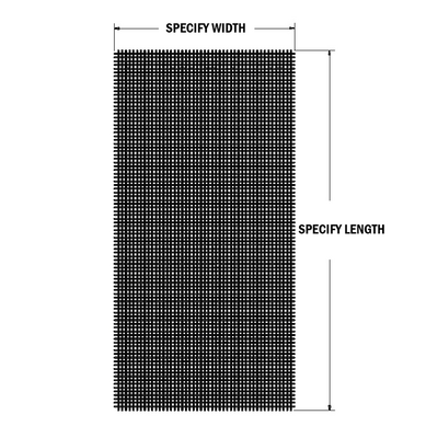 63-000-BK-CTL MODULAR SOLUTIONS MESH<br>1'' CUT TO LENGTH, BLACK
